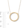 Thumbnail Image 4 of Beaded Circle Necklace in Hollow 10K Gold