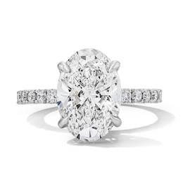 4-1/2 CT. T.W. Oval Certified Lab-Grown Diamond Engagement Ring in 14K White Gold (F/VS2)