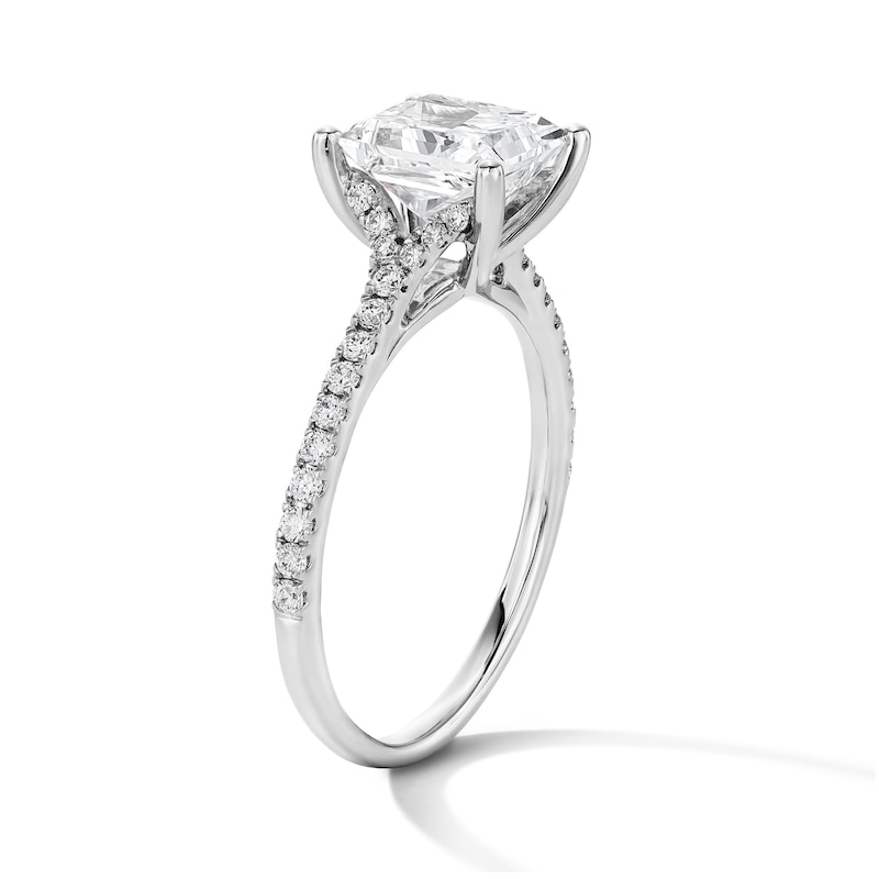 Main Image 5 of 2-1/4 CT. T.W. Princess-Cut Certified Lab-Grown Diamond Engagement Ring in 14K White Gold (F/VS2)