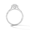 Thumbnail Image 3 of 1 CT. T.W. Certified Lab-Grown Diamond Cushion Frame Engagement Ring in 14K White Gold (F/VS2)