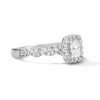 Thumbnail Image 4 of 1 CT. T.W. Certified Lab-Grown Diamond Cushion Frame Engagement Ring in 14K White Gold (F/VS2)