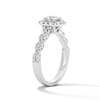 Thumbnail Image 5 of 1 CT. T.W. Certified Lab-Grown Diamond Cushion Frame Engagement Ring in 14K White Gold (F/VS2)