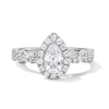 Thumbnail Image 1 of 1 CT. T.W. Pear-Shaped Certified Lab-Grown Diamond Frame Engagement Ring in 14K White Gold (F/VS2)