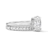 Thumbnail Image 4 of 2 CT. T.W. Oval Certified Lab-Grown Diamond Bridal Set in 14K White Gold (F/VS2)