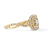 Thumbnail Image 4 of 1/2 CT. T.W. Diamond Double Cushion Frame Engagement Ring in 10K Gold