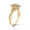 Thumbnail Image 5 of 1/2 CT. T.W. Diamond Double Cushion Frame Engagement Ring in 10K Gold