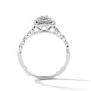Thumbnail Image 3 of 1/4 CT. T.W. Diamond Double Cushion Frame Promise Ring in 10K White Gold