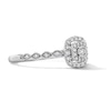Thumbnail Image 4 of 1/4 CT. T.W. Diamond Double Cushion Frame Promise Ring in 10K White Gold