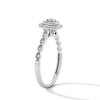 Thumbnail Image 5 of 1/4 CT. T.W. Diamond Double Cushion Frame Promise Ring in 10K White Gold