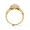 Thumbnail Image 3 of 1/2 CT. T.W. Multi-Diamond Double Frame Engagement Ring in 10K Gold
