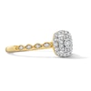 Thumbnail Image 4 of 1/4 CT. T.W. Diamond Double Cushion Frame Promise Ring in 10K Gold