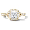 Thumbnail Image 1 of 1-1/2 CT. T.W. Princess-Cut Certified Lab-Grown Diamond Frame Engagement Ring in 14K Gold (F/VS2)