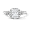Thumbnail Image 1 of 1-1/2 CT. T.W. Princess-Cut Certified Lab-Grown Diamond Frame Engagement Ring in 14K White Gold (F/VS2)