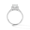 Thumbnail Image 3 of 1-1/2 CT. T.W. Princess-Cut Certified Lab-Grown Diamond Frame Engagement Ring in 14K White Gold (F/VS2)