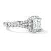 Thumbnail Image 4 of 1-1/2 CT. T.W. Princess-Cut Certified Lab-Grown Diamond Frame Engagement Ring in 14K White Gold (F/VS2)