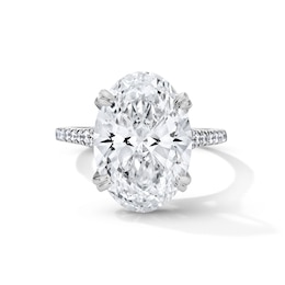 8.23 CT. T.W. Oval-Cut Certified Lab-Grown Diamond Engagement Ring in 14K White Gold (F/VS2)