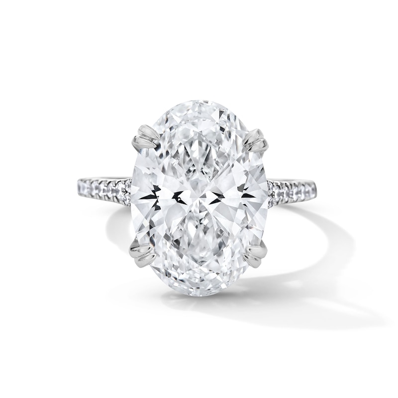 Main Image 1 of 8.23 CT. T.W. Oval-Cut Certified Lab-Grown Diamond Engagement Ring in 14K White Gold (F/VS2)