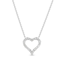 1/2 CT. T.W. Lab-Grown Diamond Open Heart Necklace in Sterling Silver (F/VS2)