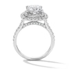 Thumbnail Image 2 of 3 CT. T.W. Princess-Cut Certified Lab-Grown Diamond Double Cushion Frame Engagement Ring in 14K White Gold (F/VS2)