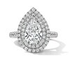 Thumbnail Image 1 of 3 CT. T.W. Pear-Shaped Certified Lab-Grown Diamond Double Frame Engagement Ring in 14K White Gold (F/VS2)