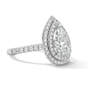Thumbnail Image 3 of 3 CT. T.W. Pear-Shaped Certified Lab-Grown Diamond Double Frame Engagement Ring in 14K White Gold (F/VS2)