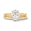 Thumbnail Image 1 of 2 CT. T.W. Oval Certified Lab-Grown Diamond Bridal Set in 14K Yellow Gold (F/VS2)