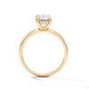 Thumbnail Image 3 of 2 CT. T.W. Oval Certified Lab-Grown Diamond Bridal Set in 14K Yellow Gold (F/VS2)