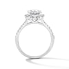 Thumbnail Image 3 of 2-5/8 CT. T.W. Oval Certified Lab-Grown Diamond Starburst Frame Engagement Ring in 14K White Gold (F/VS2)