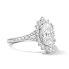 Thumbnail Image 4 of 2-5/8 CT. T.W. Oval Certified Lab-Grown Diamond Starburst Frame Engagement Ring in 14K White Gold (F/VS2)