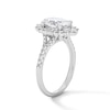 Thumbnail Image 5 of 2-5/8 CT. T.W. Oval Certified Lab-Grown Diamond Starburst Frame Engagement Ring in 14K White Gold (F/VS2)