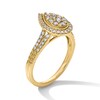 Thumbnail Image 5 of 1/2 CT. T.W. Multi-Diamond Pear-Shaped Frame Split Shank Engagement Ring in 10K Gold