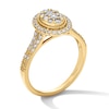 Thumbnail Image 5 of 1/2 CT. T.W. Multi-Diamond Oval Frame Split Shank Engagement Ring in 10K Gold