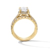 Thumbnail Image 3 of 4-1/2 CT. T.W. Oval Certified Lab-Grown Diamond Frame Bridal Set in 14K Gold (F/VS2)