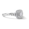 Thumbnail Image 3 of 1/2 CT. T.W. Certified Lab-Grown Diamond Double Frame Engagement Ring in 10K White Gold (F/S12)