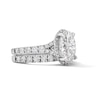 Thumbnail Image 4 of 4-1/2 CT. T.W. Oval Certified Lab-Grown Diamond Frame Bridal Set in 14K White Gold (F/VS2)