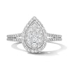 Thumbnail Image 1 of 1/2 CT. T.W. Pear-Shaped Multi-Diamond Frame Split Shank Engagement Ring in 10K White Gold
