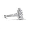 Thumbnail Image 4 of 1/2 CT. T.W. Pear-Shaped Multi-Diamond Frame Split Shank Engagement Ring in 10K White Gold