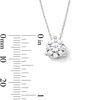 Thumbnail Image 3 of 2 CT. T.W. Certified Lab-Grown Diamond Solitaire Pendant in 14K White Gold (F/VS2)