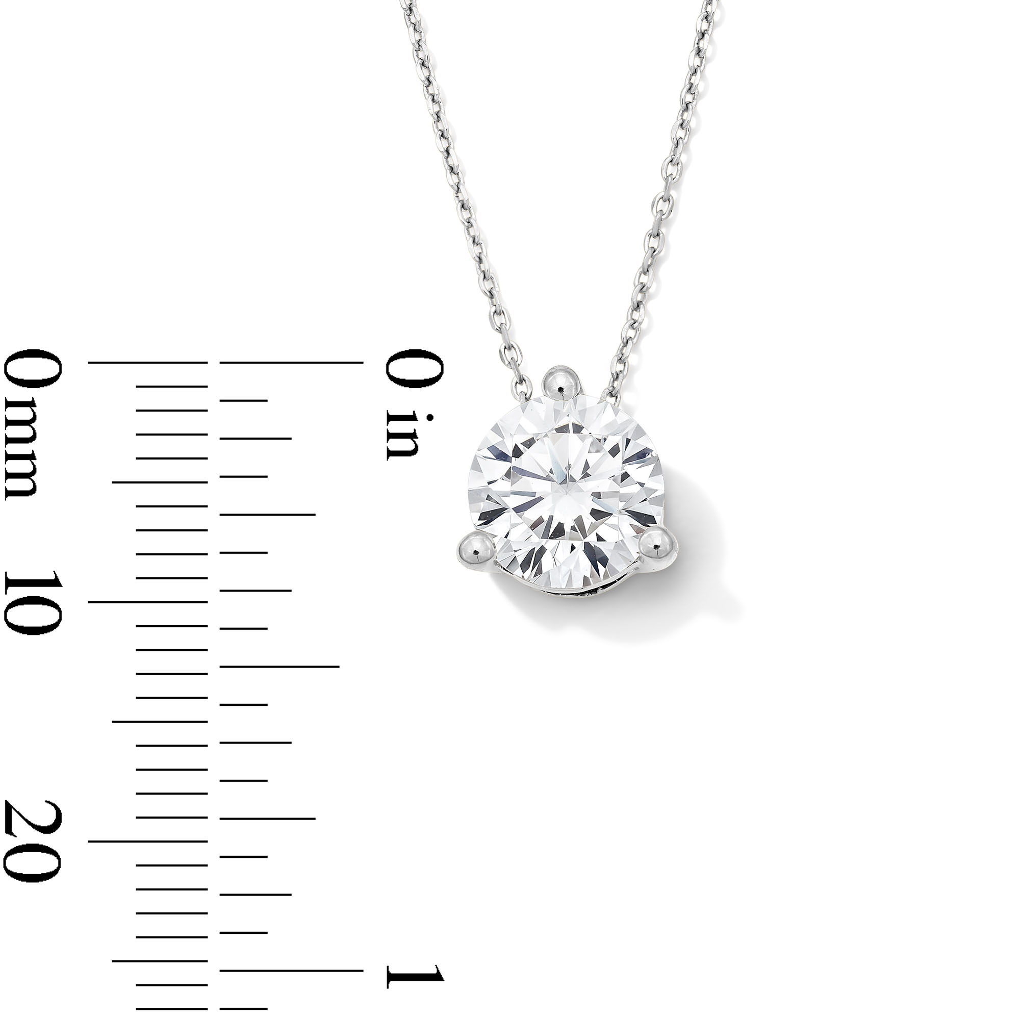 Main Image 3 of 2 CT. T.W. Certified Lab-Grown Diamond Solitaire Pendant in 14K White Gold (F/VS2)