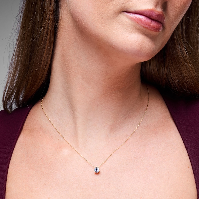 Main Image 2 of 1 CT. T.W. Certified Lab-Grown Diamond Solitaire Pendant in 14K Gold (F/VS2)