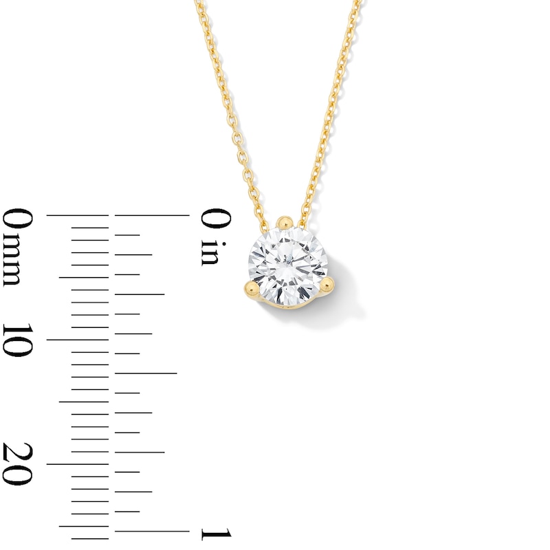 Main Image 3 of 1 CT. T.W. Certified Lab-Grown Diamond Solitaire Pendant in 14K Gold (F/VS2)