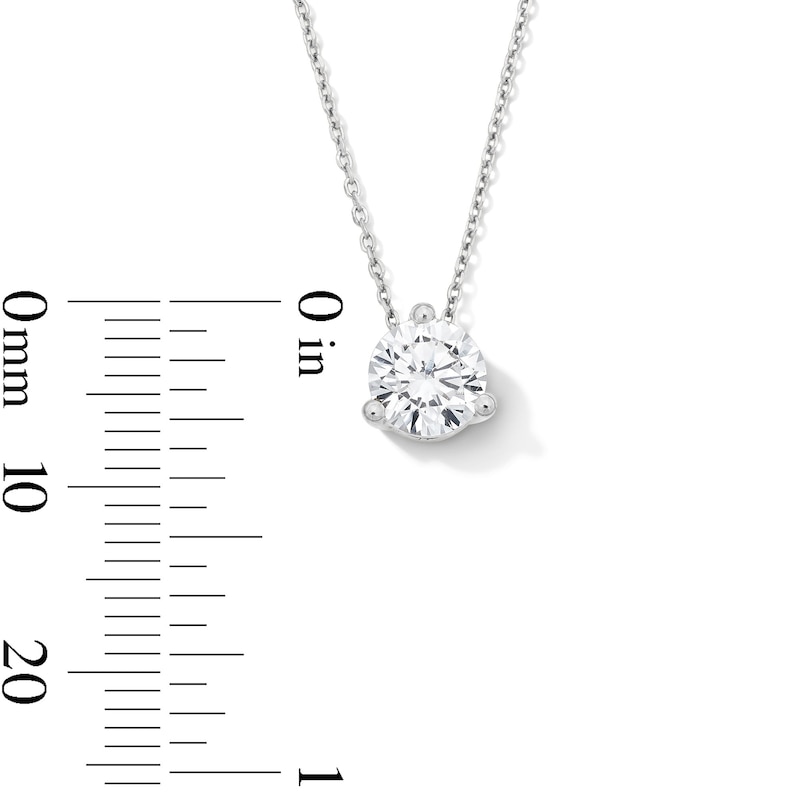 Main Image 3 of 1 CT. T.W. Certified Lab-Grown Diamond Solitaire Pendant in 14K White Gold (F/VS2)