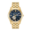 Thumbnail Image 1 of Men’s Bulova Classic Gold-Tone IP Automatic Chronograph Watch with Blue Dial (Model: 97A131)