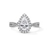 Thumbnail Image 1 of 1-3/8 CT.T.W. Pear-Shaped Certified Lab-Grown Diamond Frame Ring in 14K White Gold (F/VS2)