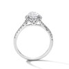 Thumbnail Image 3 of 1-3/8 CT.T.W. Pear-Shaped Certified Lab-Grown Diamond Frame Ring in 14K White Gold (F/VS2)