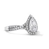 Thumbnail Image 4 of 1-3/8 CT.T.W. Pear-Shaped Certified Lab-Grown Diamond Frame Ring in 14K White Gold (F/VS2)
