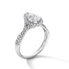 Thumbnail Image 5 of 1-3/8 CT.T.W. Pear-Shaped Certified Lab-Grown Diamond Frame Ring in 14K White Gold (F/VS2)