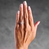 Thumbnail Image 2 of 1-3/8 CT. T.W. Certified Oval Lab-Grown Diamond Frame Bridal Set in 14K Yellow Gold (F/VS2)