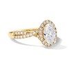 Thumbnail Image 4 of 1-3/8 CT. T.W. Certified Oval Lab-Grown Diamond Frame Bridal Set in 14K Yellow Gold (F/VS2)