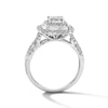 Thumbnail Image 3 of 3/4 CT. T.W. Princess-Cut Multi-Diamond Double Cushion Frame Multi-Row Engagement Ring in 10K White Gold